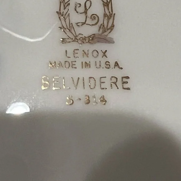 Vintage Lenox Belvidere Bread Plate 3 Piece Set -‎ Discontinued - Picture 7 of 7